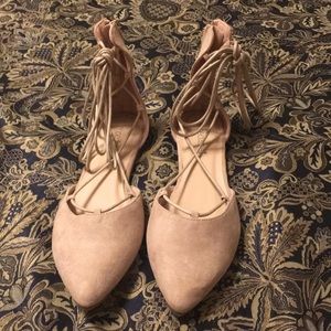 Shoedazzle Size 8 Lace Up Flats